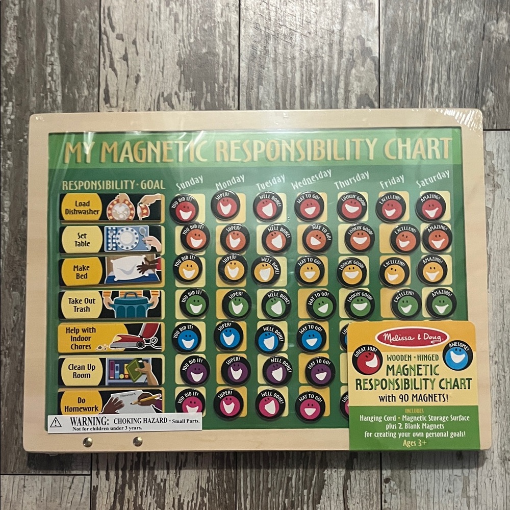 Melissa & Doug Colorful Magnetic Responsibility Chart